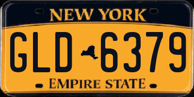NY license plate GLD6379