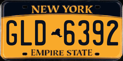 NY license plate GLD6392