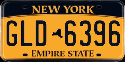 NY license plate GLD6396
