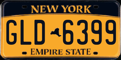 NY license plate GLD6399