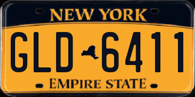 NY license plate GLD6411