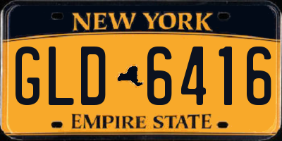 NY license plate GLD6416