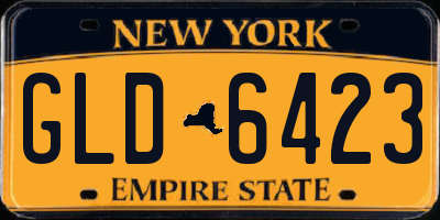 NY license plate GLD6423