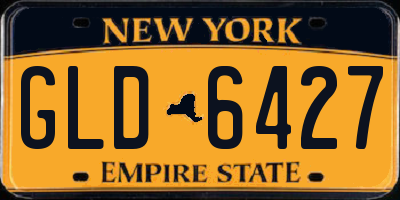 NY license plate GLD6427