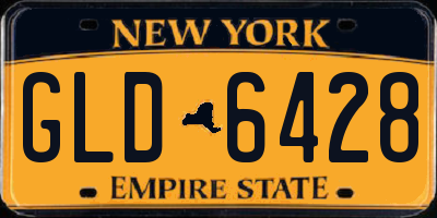 NY license plate GLD6428