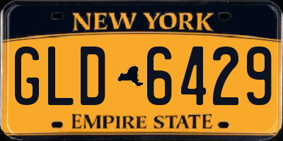NY license plate GLD6429