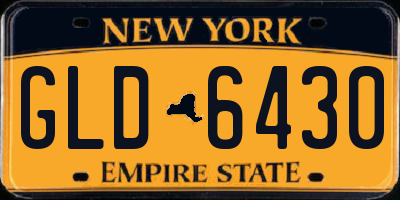NY license plate GLD6430