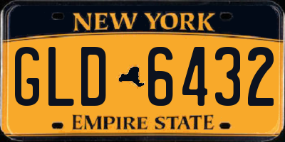 NY license plate GLD6432