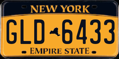 NY license plate GLD6433