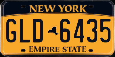 NY license plate GLD6435