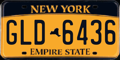 NY license plate GLD6436