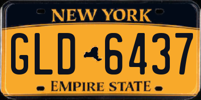 NY license plate GLD6437