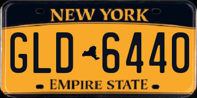 NY license plate GLD6440