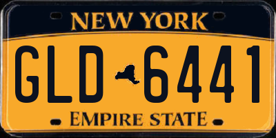 NY license plate GLD6441