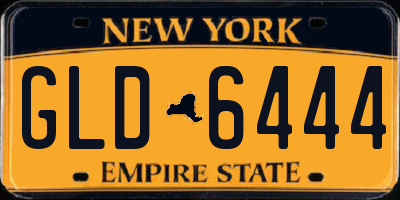 NY license plate GLD6444