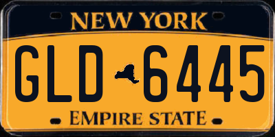 NY license plate GLD6445