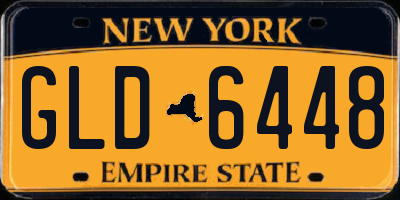 NY license plate GLD6448