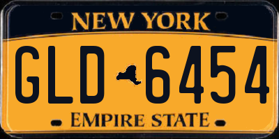 NY license plate GLD6454