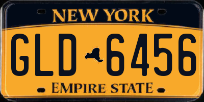 NY license plate GLD6456