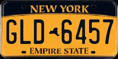 NY license plate GLD6457