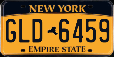 NY license plate GLD6459