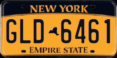 NY license plate GLD6461