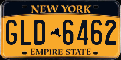 NY license plate GLD6462