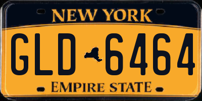 NY license plate GLD6464