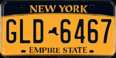 NY license plate GLD6467