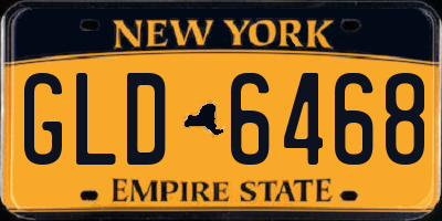NY license plate GLD6468