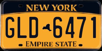 NY license plate GLD6471