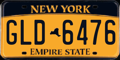 NY license plate GLD6476