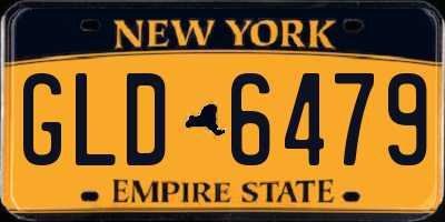 NY license plate GLD6479