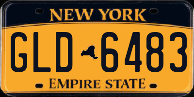 NY license plate GLD6483