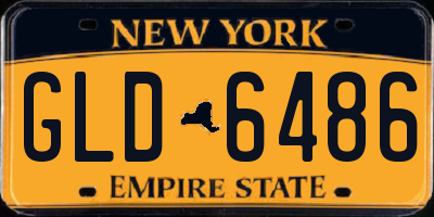 NY license plate GLD6486