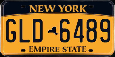 NY license plate GLD6489