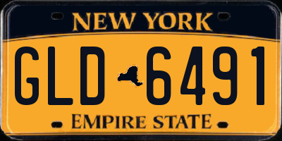 NY license plate GLD6491
