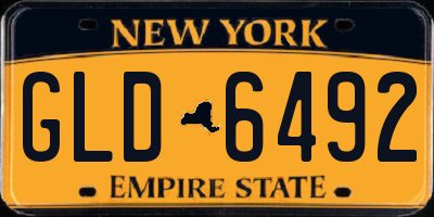 NY license plate GLD6492