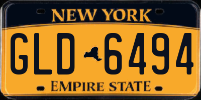 NY license plate GLD6494