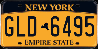 NY license plate GLD6495