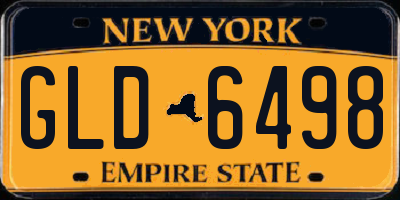 NY license plate GLD6498