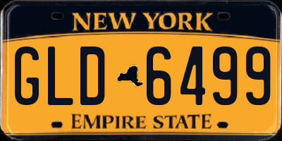 NY license plate GLD6499