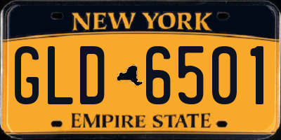 NY license plate GLD6501