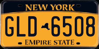 NY license plate GLD6508