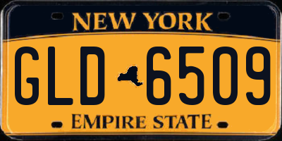NY license plate GLD6509