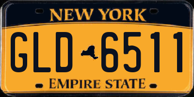NY license plate GLD6511