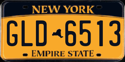 NY license plate GLD6513