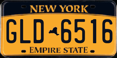 NY license plate GLD6516