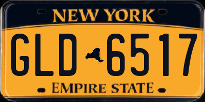 NY license plate GLD6517
