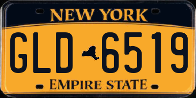 NY license plate GLD6519